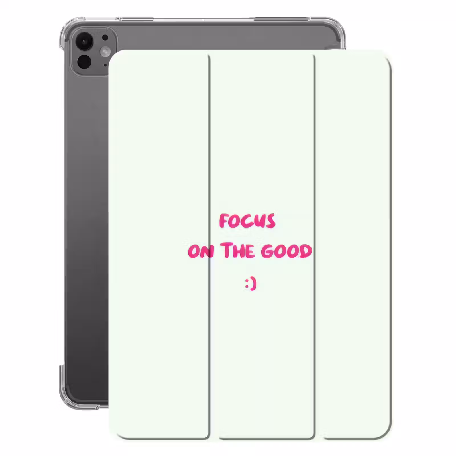 iPad hoes - Focus - Beige - Roze - Smiley — 1