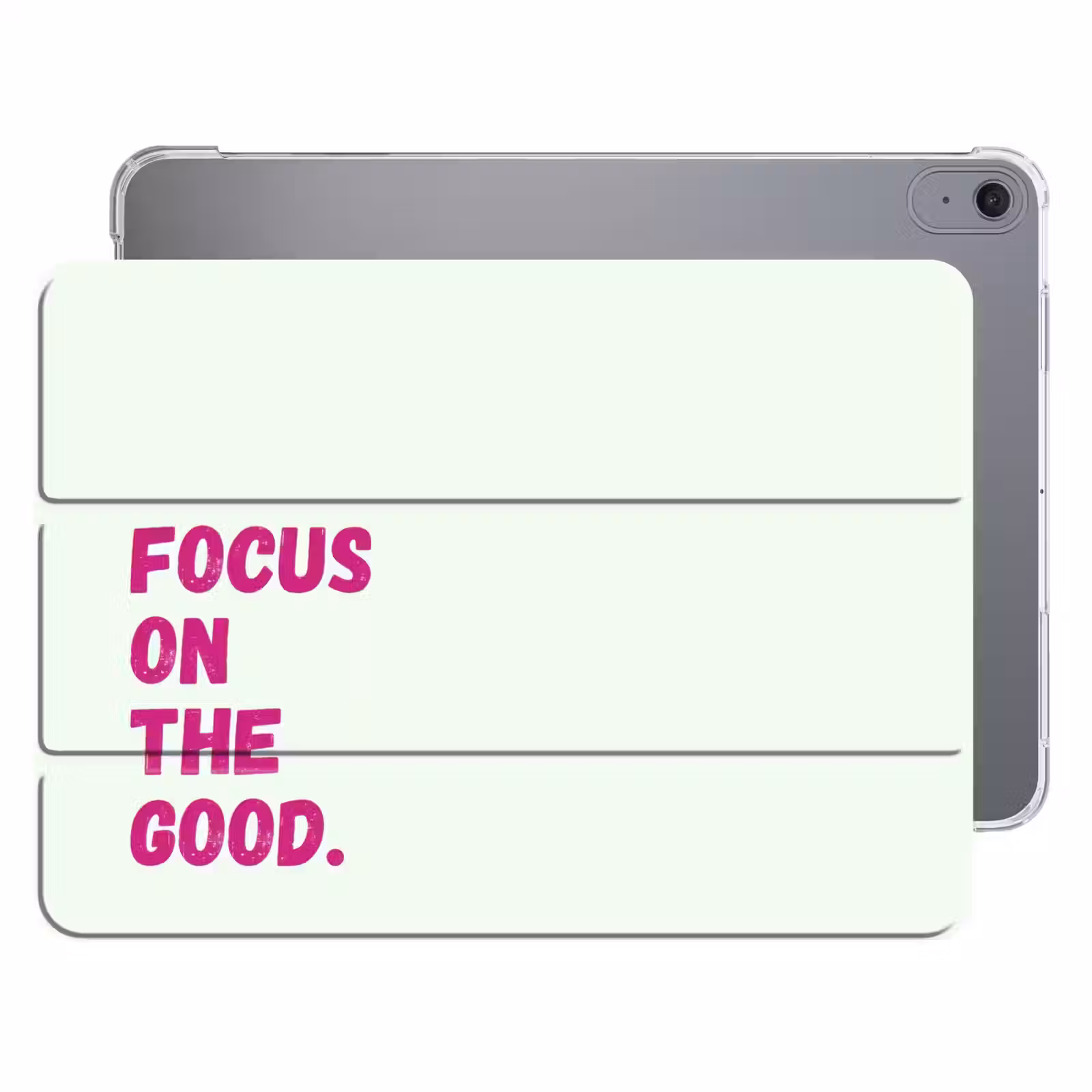 iPad hoes - Focus on the good - Beige - Roze — 1