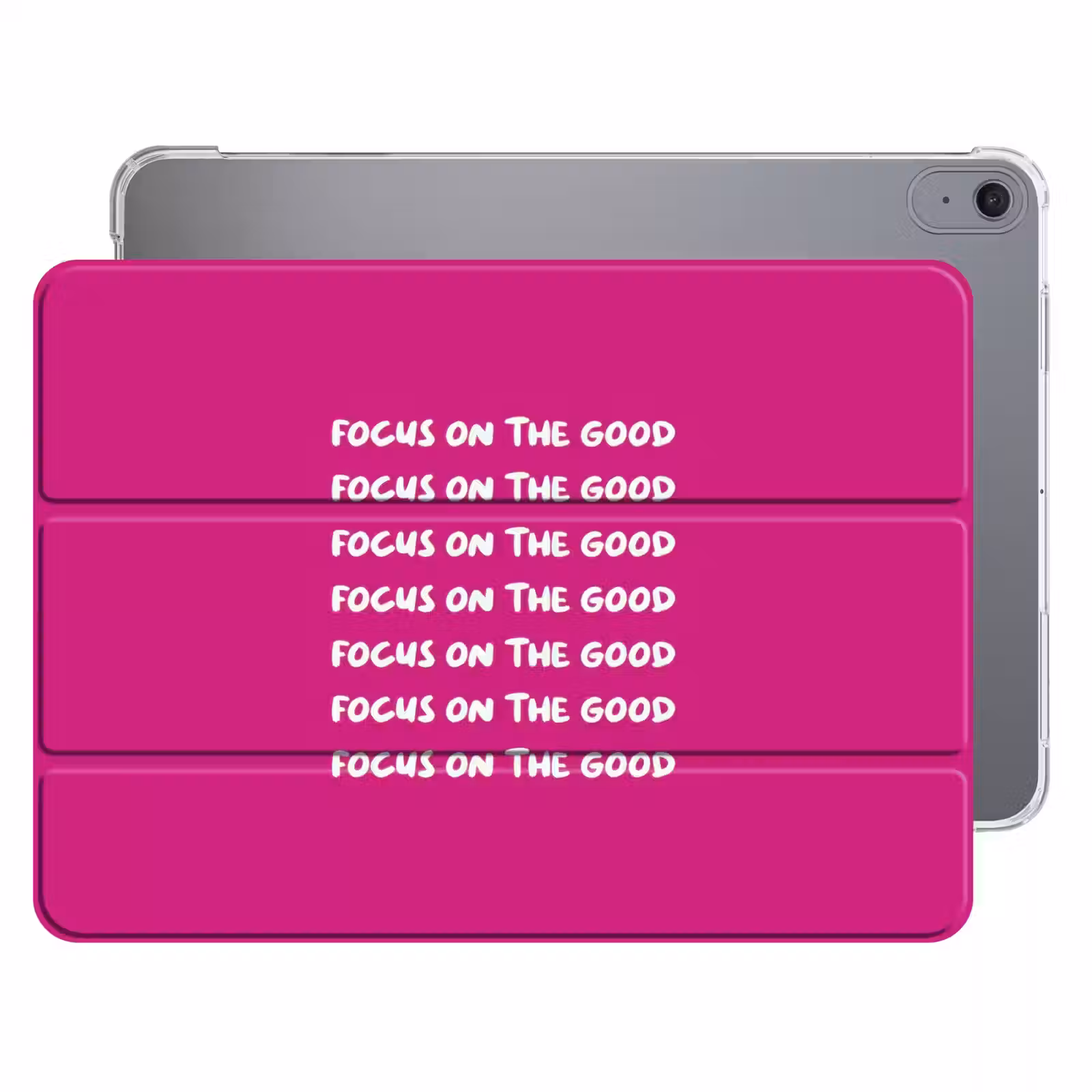 iPad hoes - Focus on the good - Roze - wit — 1