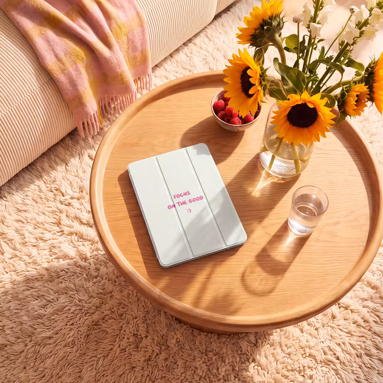 iPad hoes - Focus - Beige - Roze - Smiley — 2