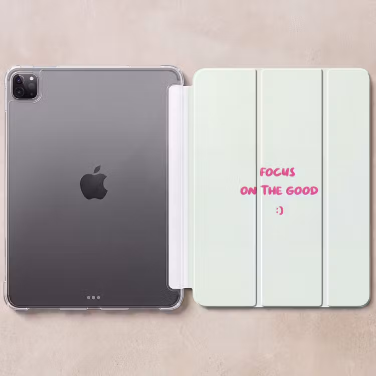 iPad hoes - Focus - Beige - Roze - Smiley — 6