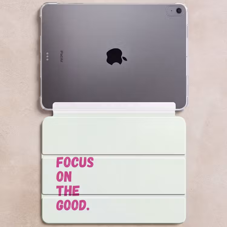 iPad hoes - Focus on the good - Beige - Roze — 6