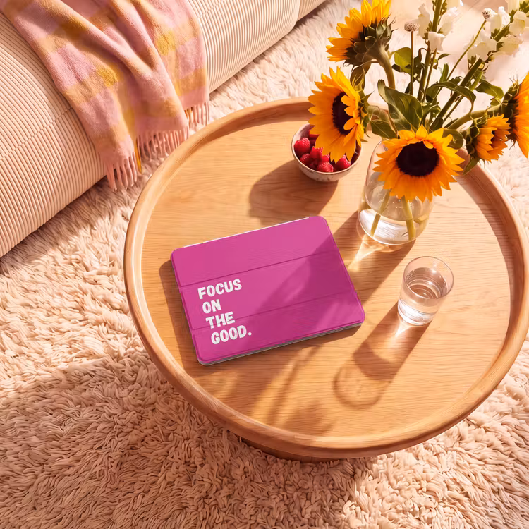 iPad hoes - Focus on the good - Roze - Simple — 2