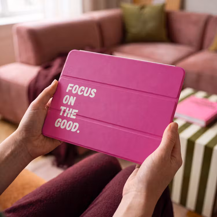 iPad hoes - Focus on the good - Roze - Simple — 4