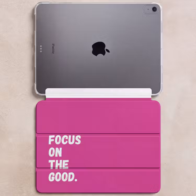 iPad hoes - Focus on the good - Roze - Simple — 6
