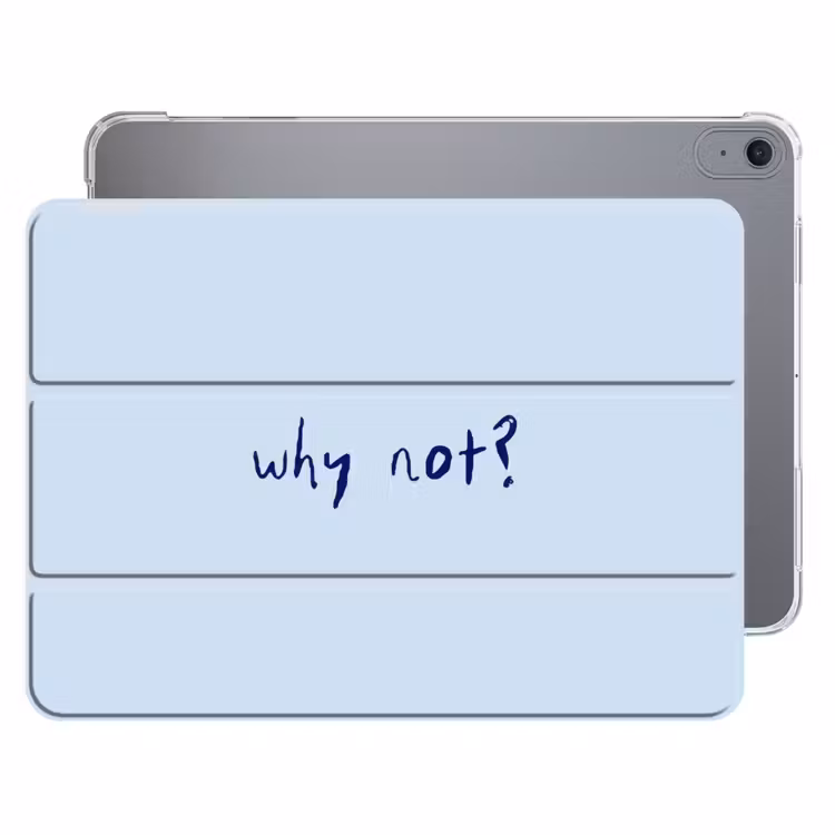 iPad hoes - Why not - Blauw - Donker blauw - Quote — 1