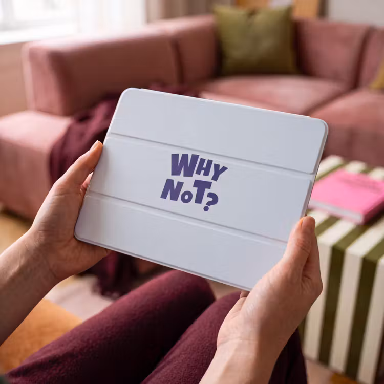 iPad hoes - Why not - Blauw - Licht blauw - Quote — 4