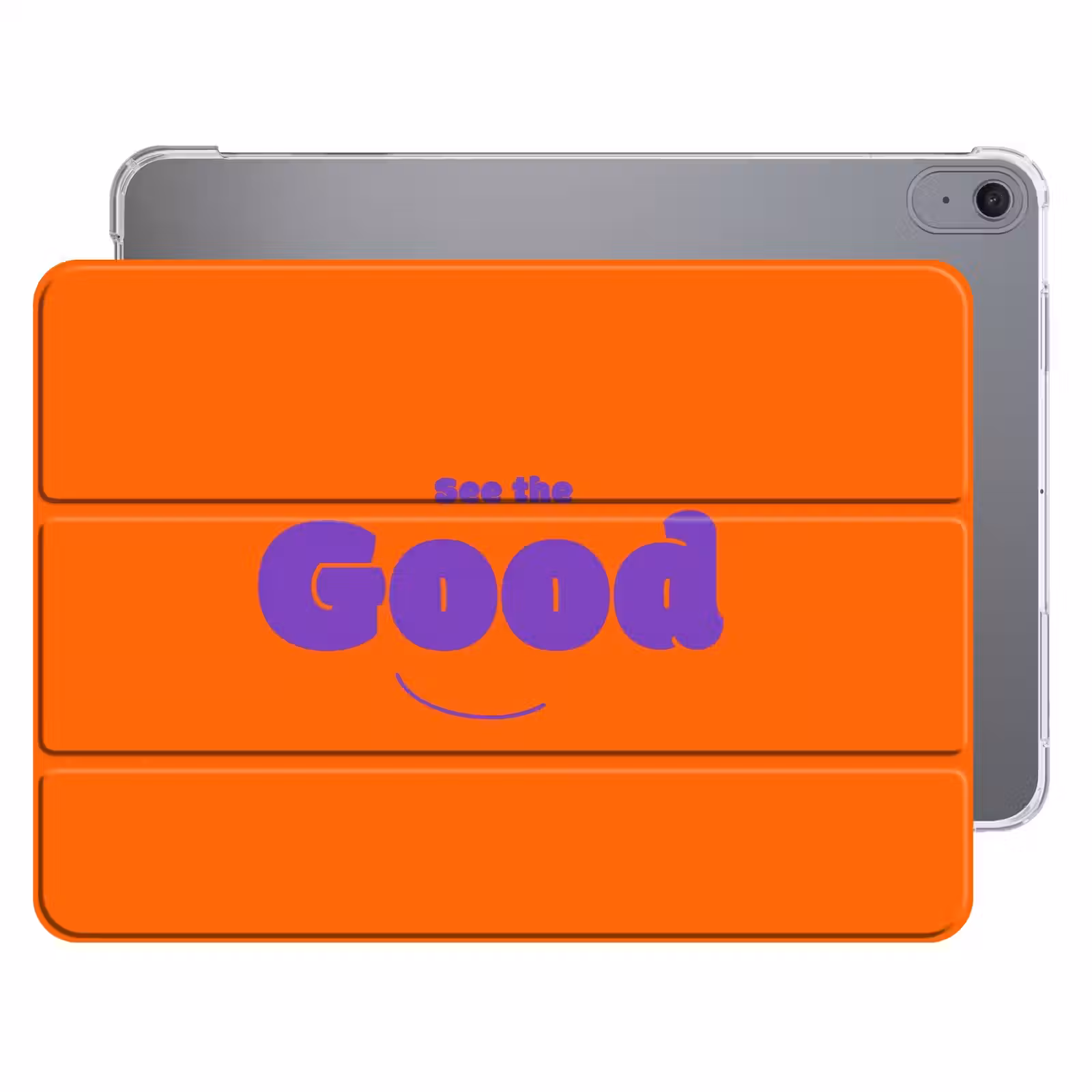 iPad hoes - See the good - Paars - Oranje - Smiley — 1