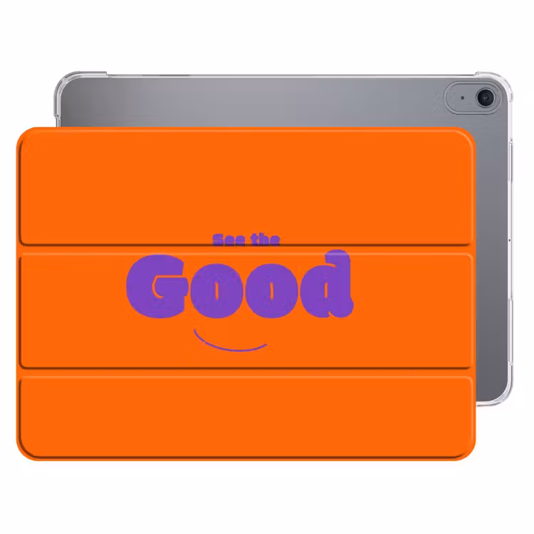 iPad hoes - See the good - Paars - Oranje - Smiley — 1