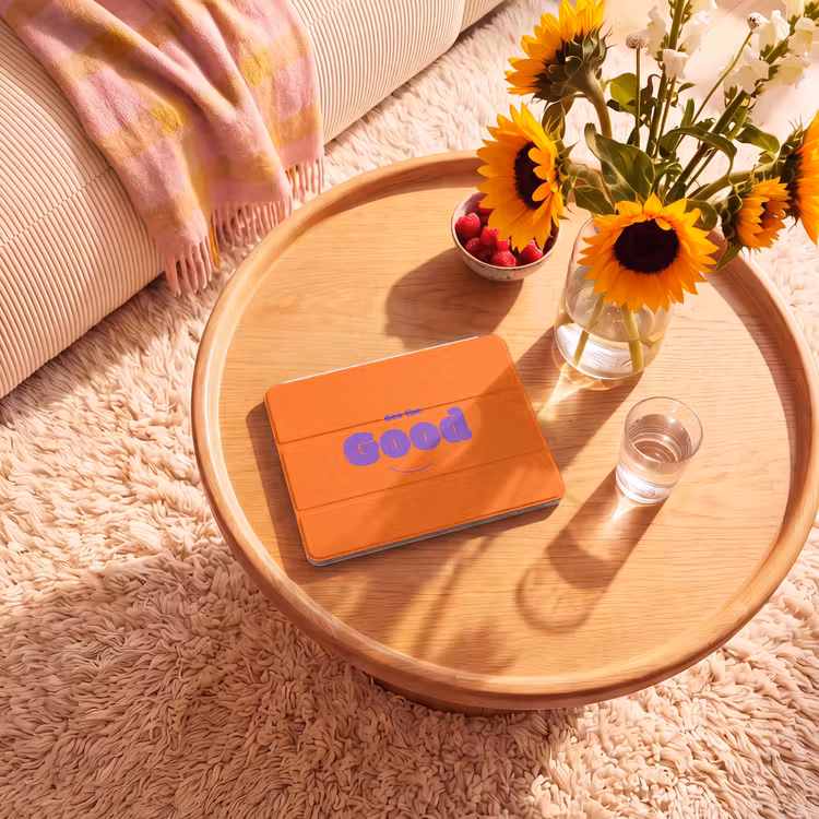 iPad hoes - See the good - Paars - Oranje - Smiley — 2