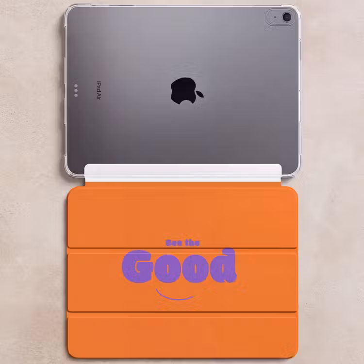 iPad hoes - See the good - Paars - Oranje - Smiley — 6