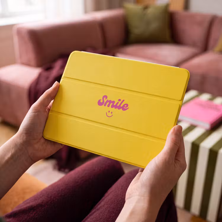 iPad hoes - Smile - Geel - Roze — 4