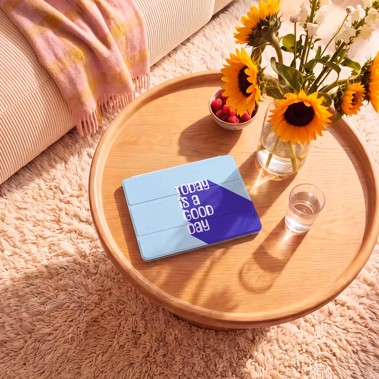 iPad hoes - Today is a good day - Blauw - Schaduw — 2
