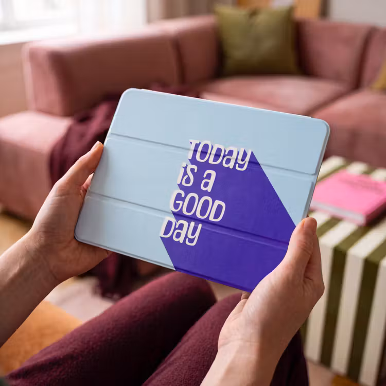 iPad hoes - Today is a good day - Blauw - Schaduw — 4