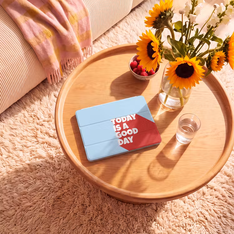 iPad hoes - Today is a good day - Rood - lichtblauw — 2