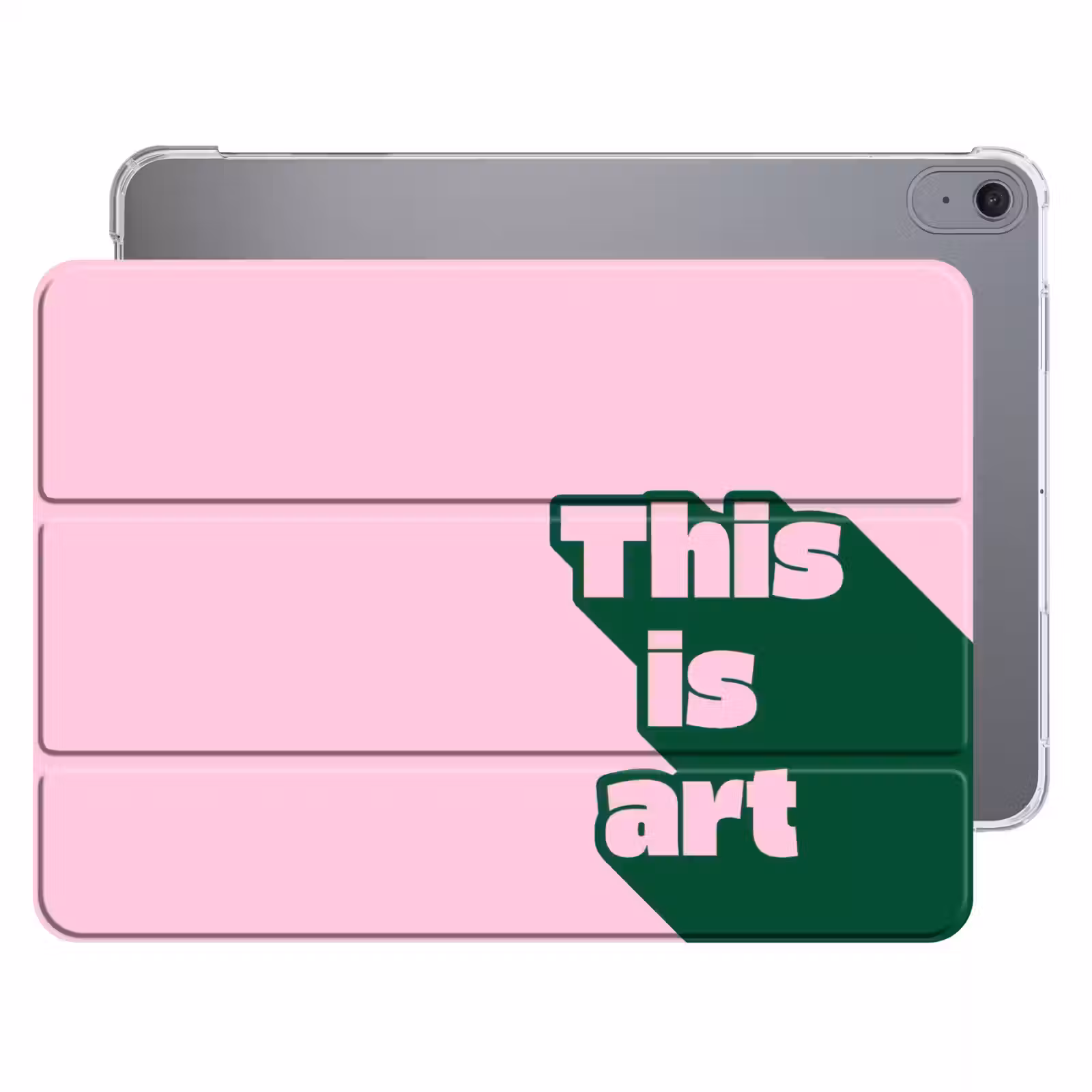 iPad hoes - Groen - Tekst - This is art - Roze — 1