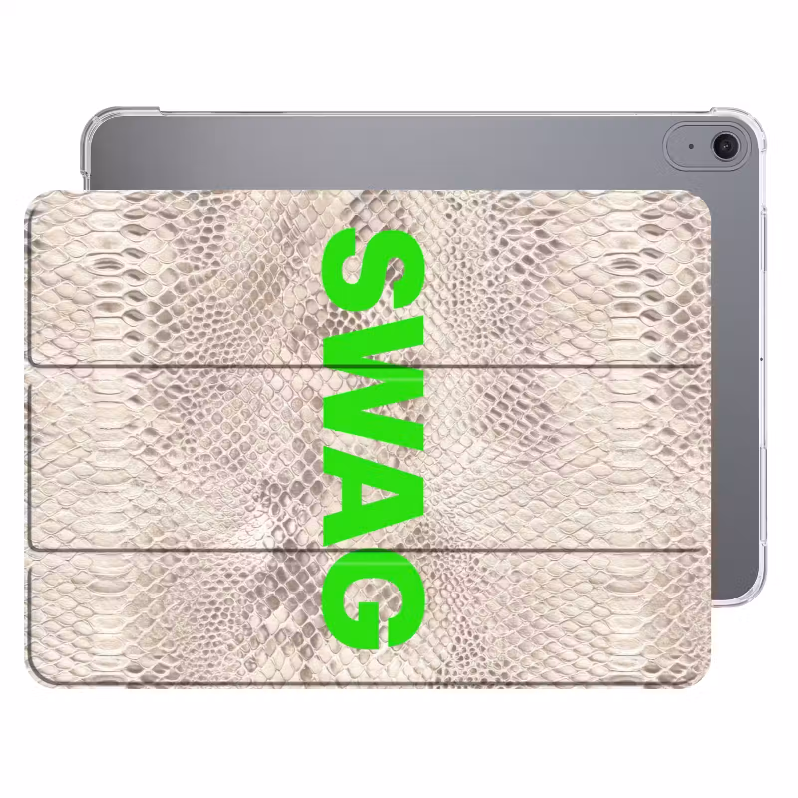 iPad hoes - Slangenprint - SWAG - Neon - Groen — 1