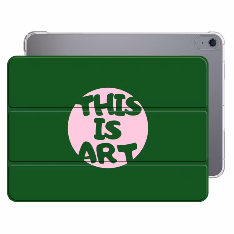 iPad hoes - Cirkel - Roze - Tekst - Art — 1