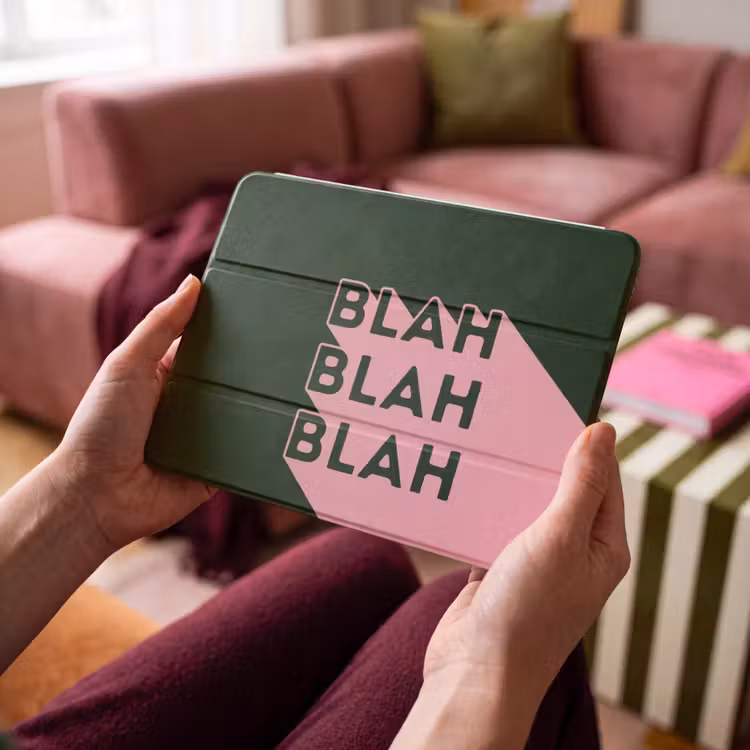 iPad hoes - Donkergroen - Tekst - Schaduw - Grafisch — 4