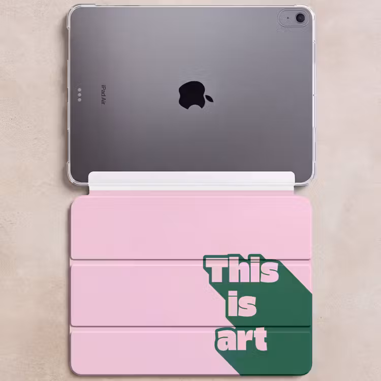 iPad hoes - Groen - Tekst - This is art - Roze — 6