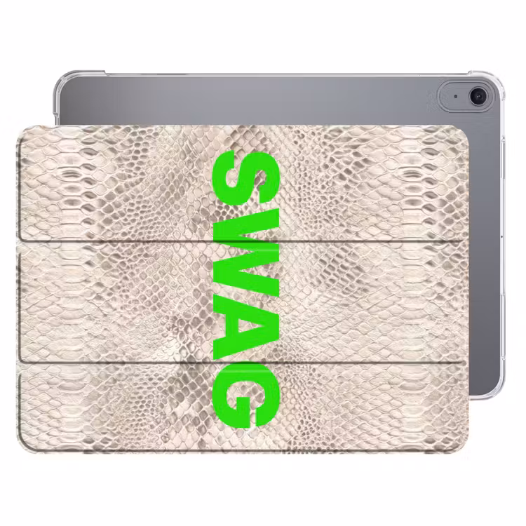 iPad hoes - Slangenprint - SWAG - Neon - Groen — 1