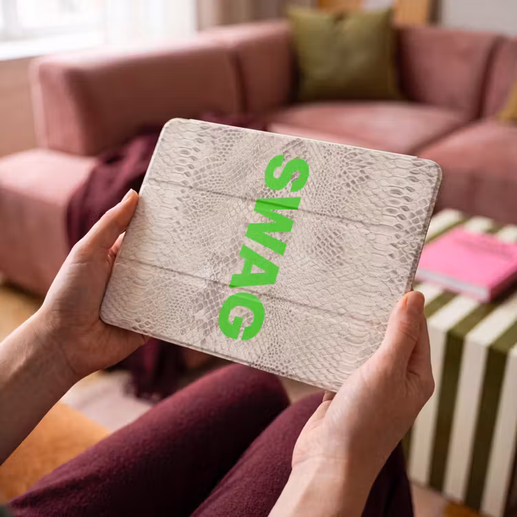 iPad hoes - Slangenprint - SWAG - Neon - Groen — 4