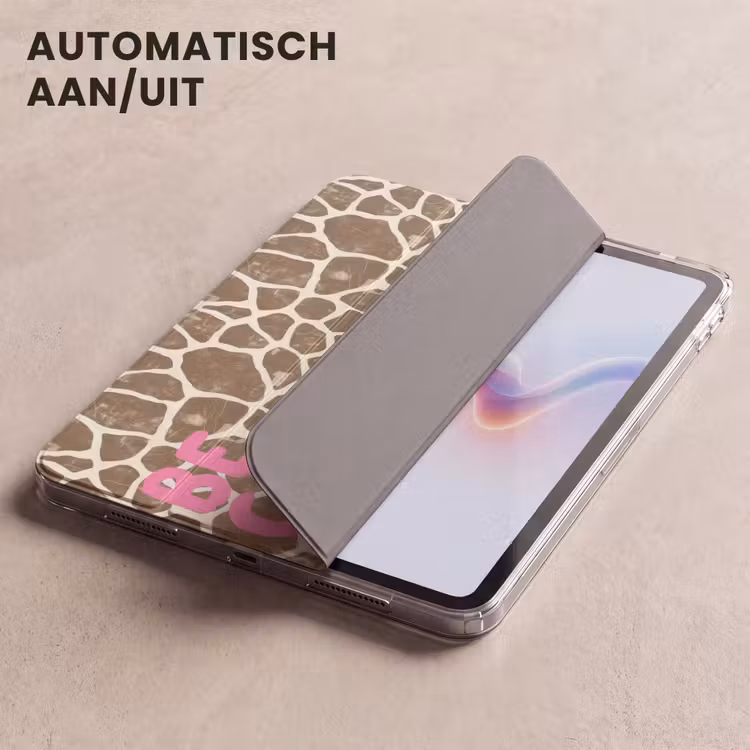 iPad hoes - Tekst - Be cool or leave - Roze - Giraffenprint — 5