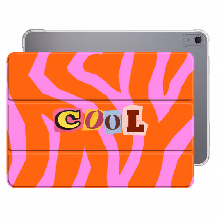 iPad hoes - Zebraprint - Grafisch - COOL - Oranje — 1