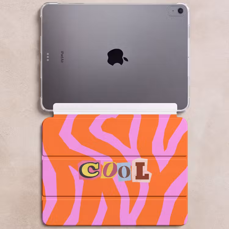 iPad hoes - Zebraprint - Grafisch - COOL - Oranje — 6