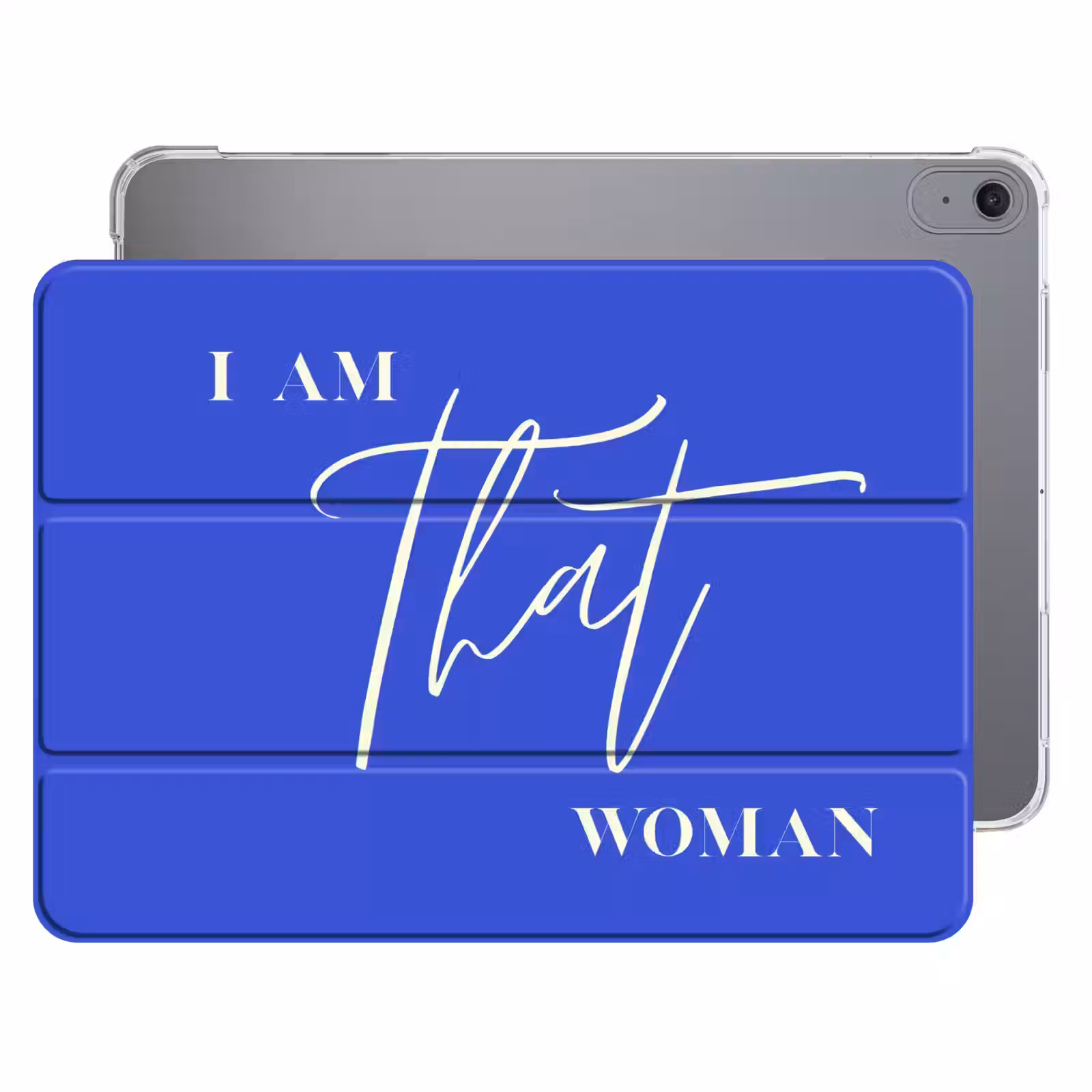 iPad hoes - Blauw - I am that woman - Sierlijk - Minimalistisch — 1