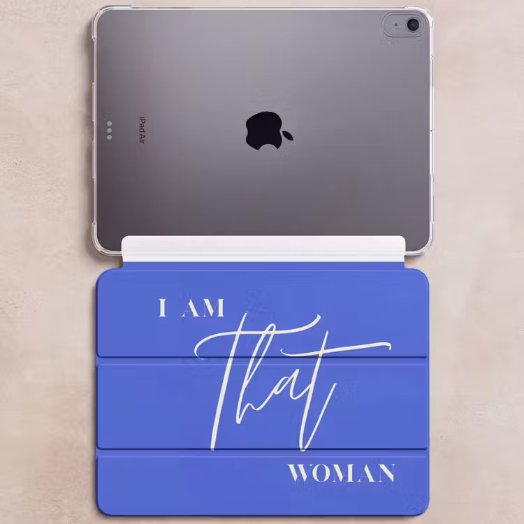 iPad hoes - Blauw - I am that woman - Sierlijk - Minimalistisch — 6