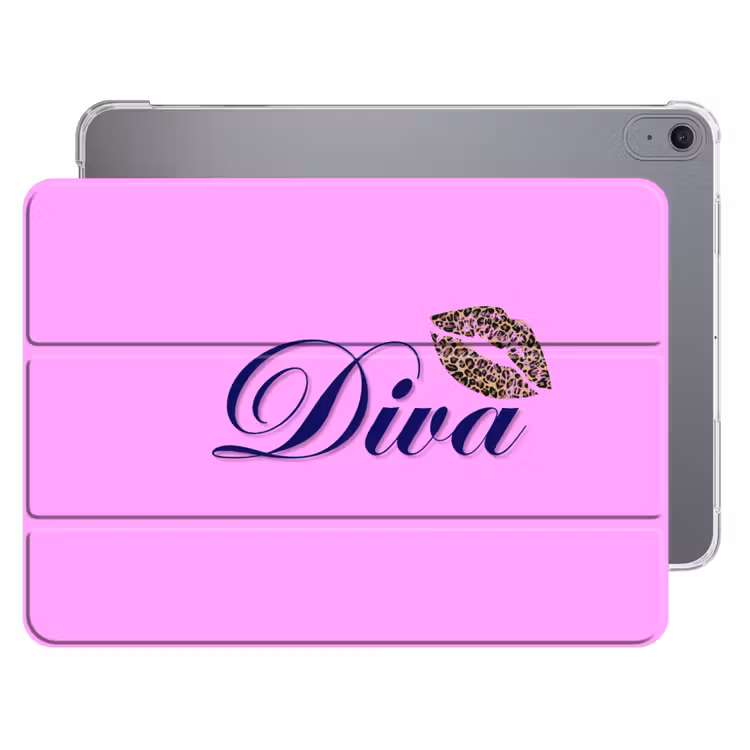 iPad hoes - Diva - Lip - Panterprint - Roze — 1
