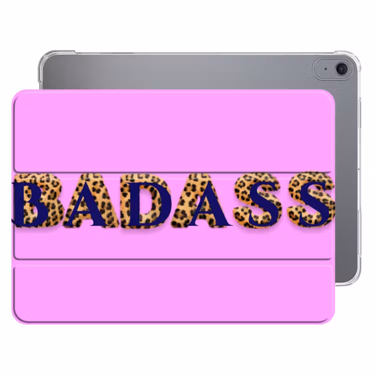 iPad hoes - Felroze - Badass - Panterprint - Schaduw — 1