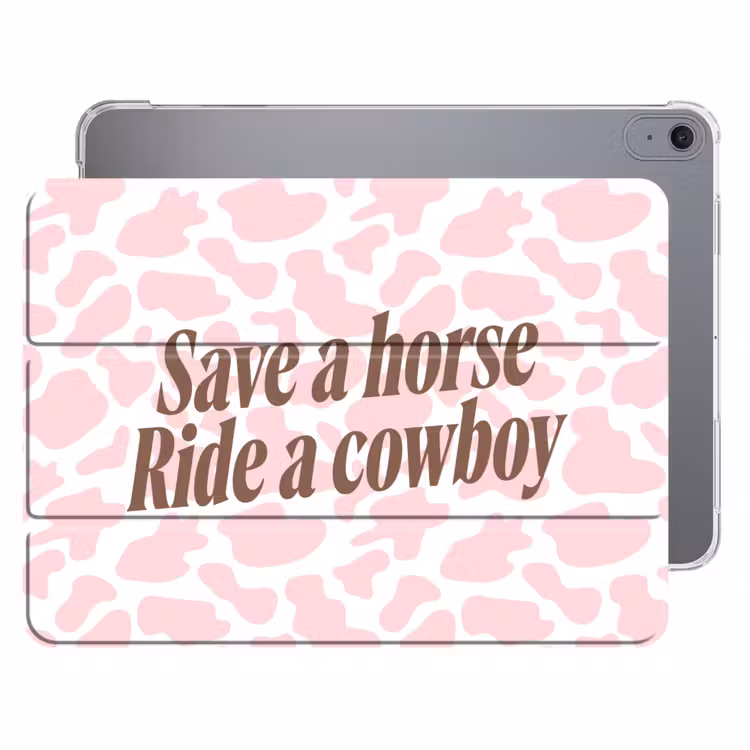iPad hoes - Koeienprint - Roze - Cowboy - Horse — 1