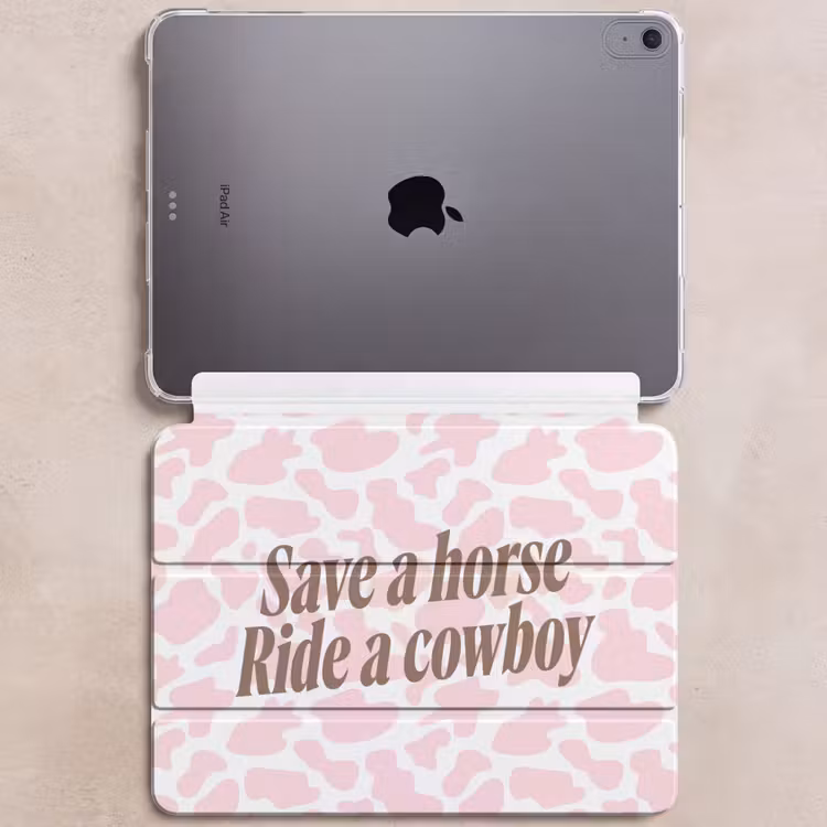 iPad hoes - Koeienprint - Roze - Cowboy - Horse — 6