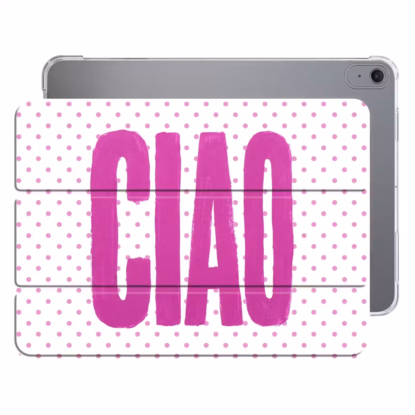 iPad hoes - Ciao - Stippen - Roze - Wit — 1