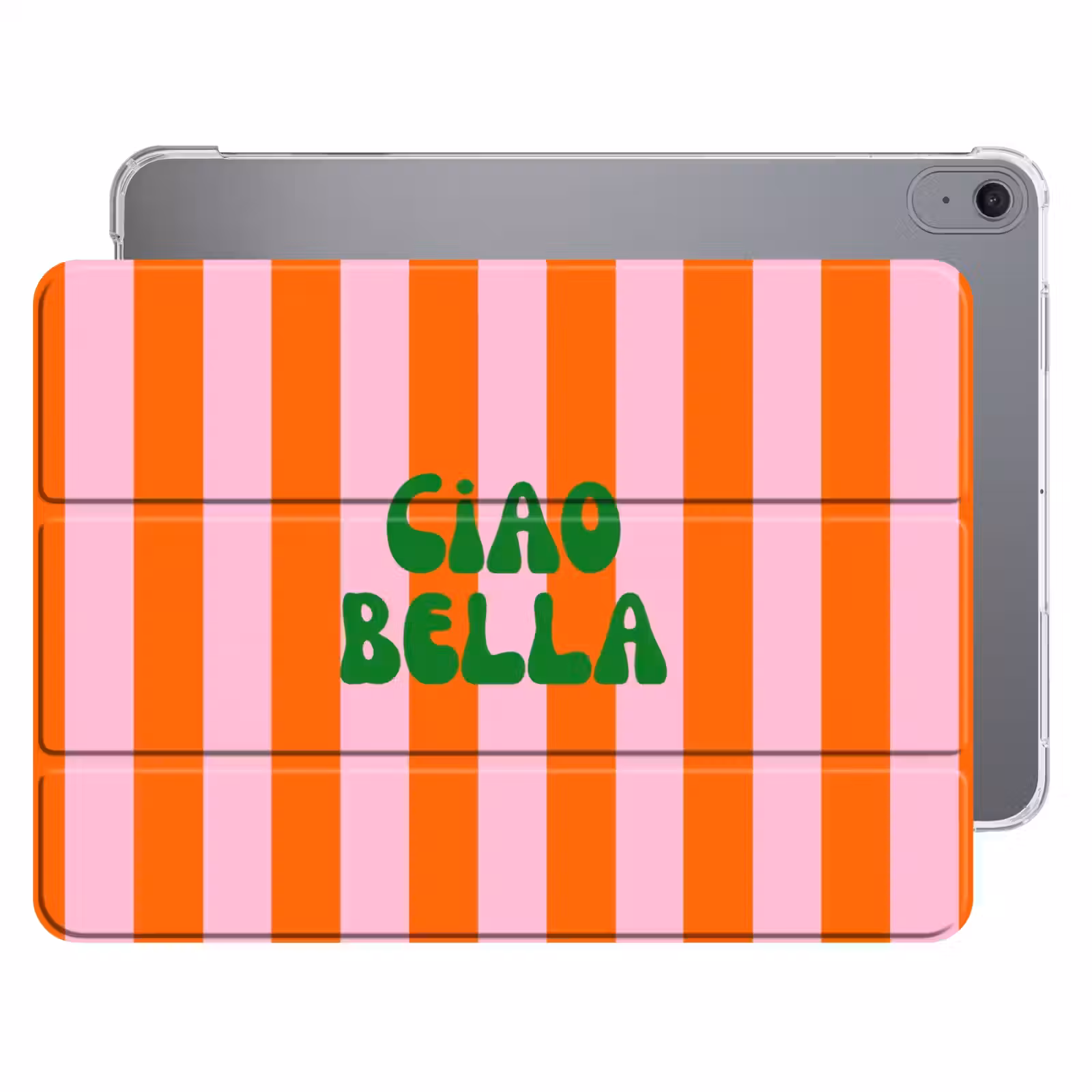 iPad hoes - Strepen - Oranje - Verticaal - Ciao bella — 1