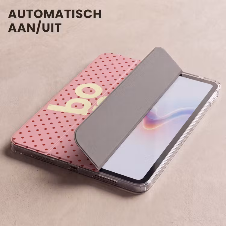 iPad hoes - Bonjour - Stippen - Roze- Geel — 5