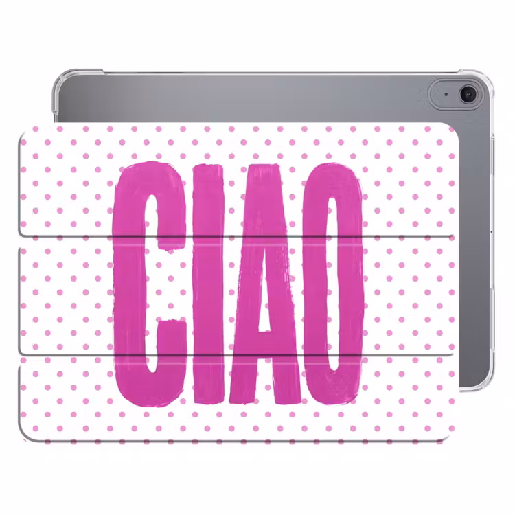 iPad hoes - Ciao - Stippen - Roze - Wit — 1