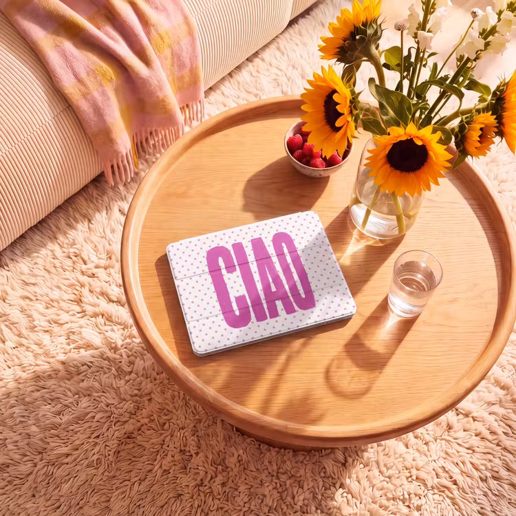 iPad hoes - Ciao - Stippen - Roze - Wit — 2