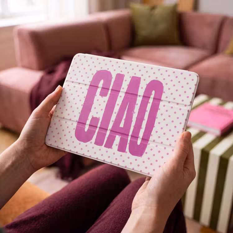 iPad hoes - Ciao - Stippen - Roze - Wit — 4