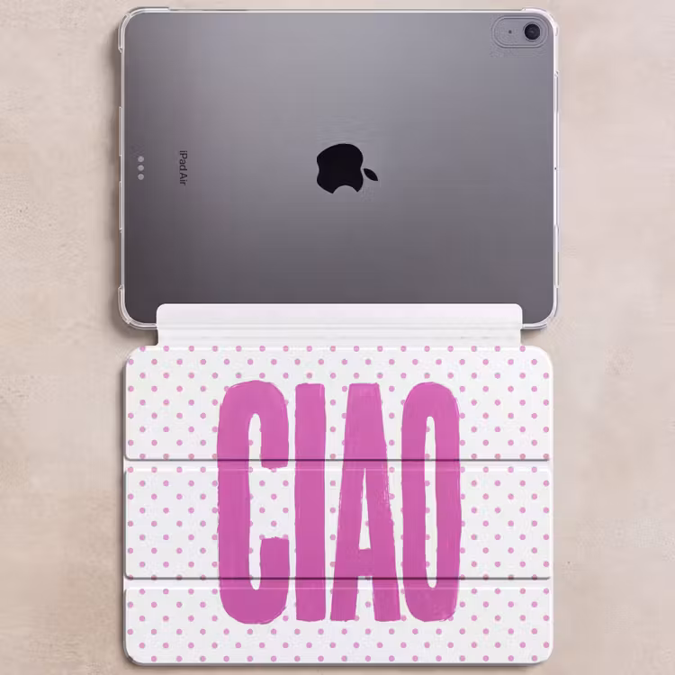 iPad hoes - Ciao - Stippen - Roze - Wit — 6