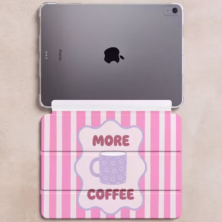 iPad hoes - More coffee - Roze - Paars - Strepen - Mok — 6