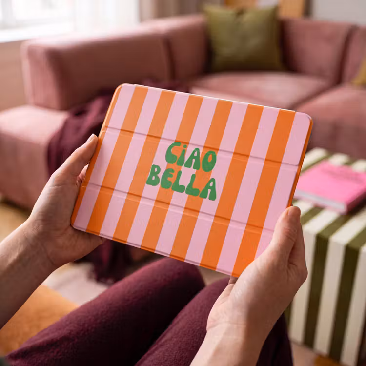 iPad hoes - Strepen - Oranje - Verticaal - Ciao bella — 4