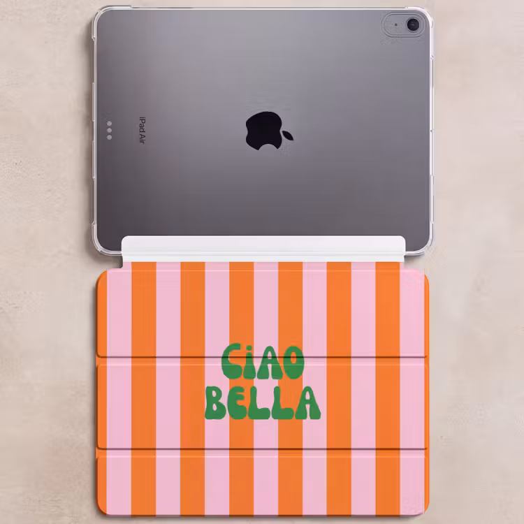 iPad hoes - Strepen - Oranje - Verticaal - Ciao bella — 6