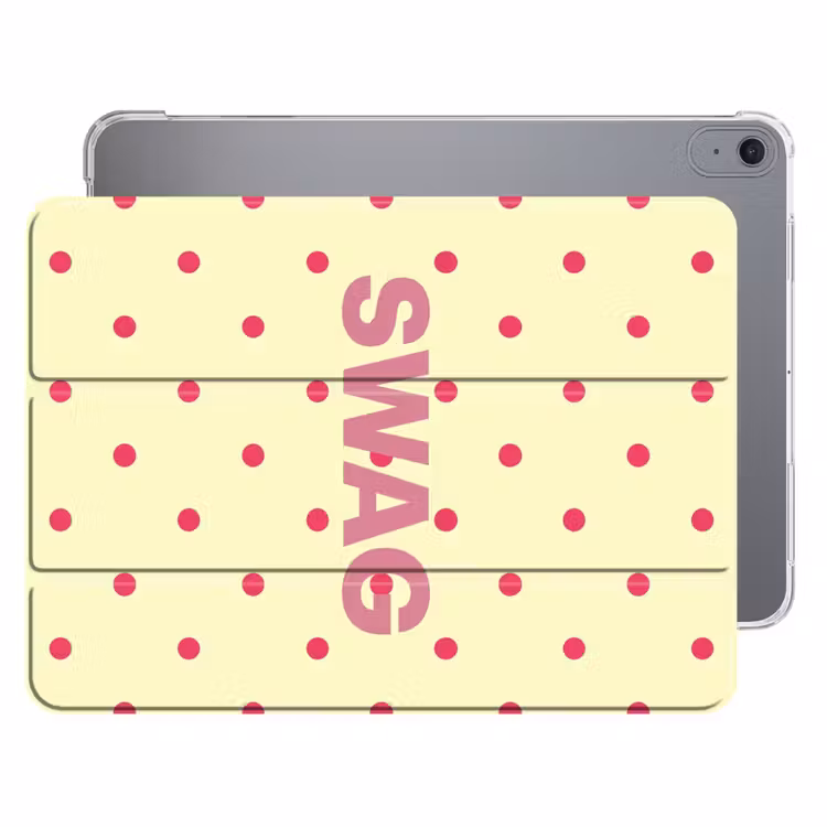 iPad hoes - Swag - Roze - Stippen - Geel — 1