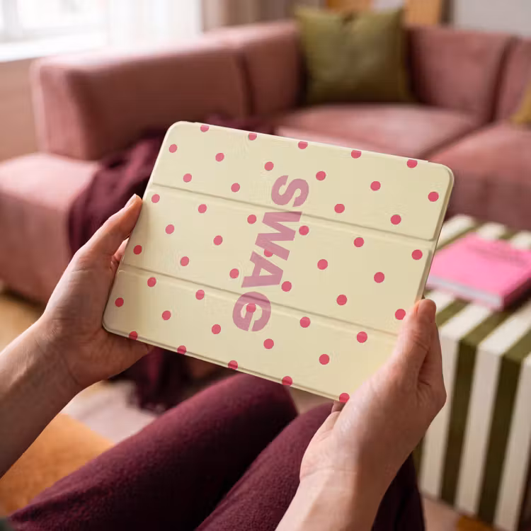 iPad hoes - Swag - Roze - Stippen - Geel — 4