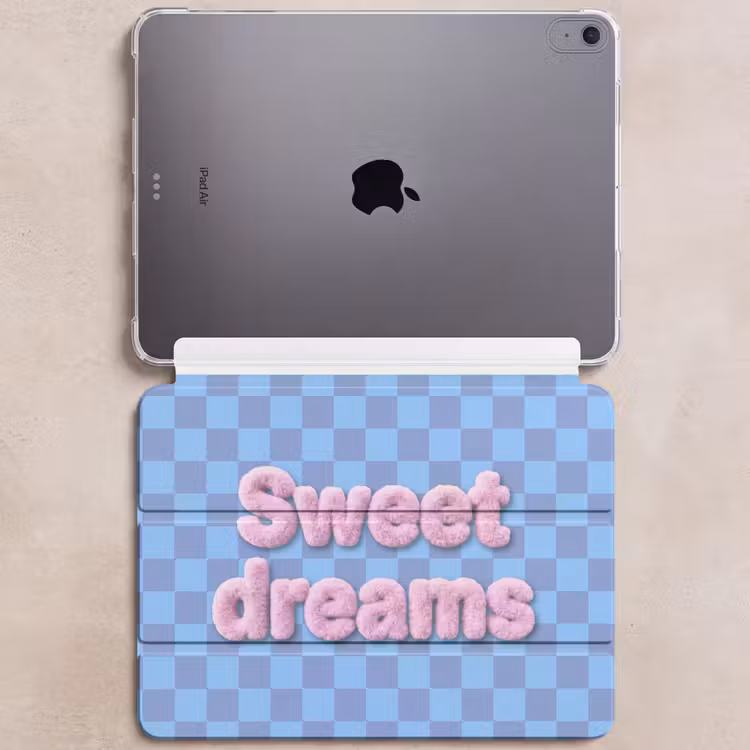 iPad hoes - Sweet dreams - Vierkanten - Roze - Blauw — 6