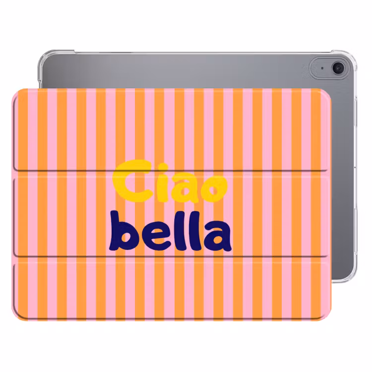 iPad hoes - Verticaal - Strepen - Oranje - Ciao bella — 1
