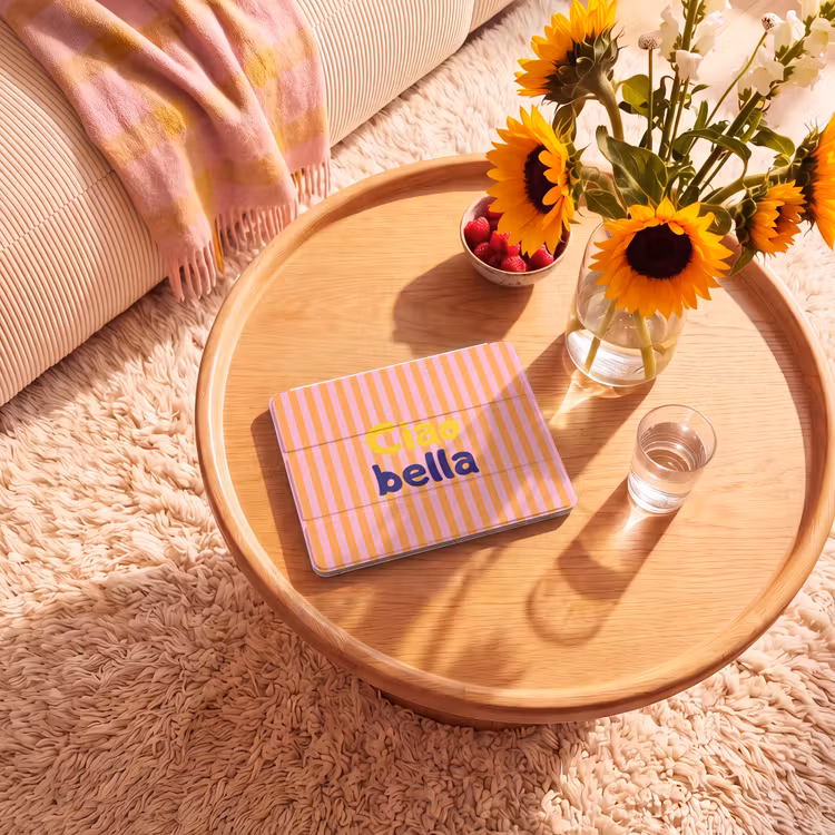iPad hoes - Verticaal - Strepen - Oranje - Ciao bella — 2